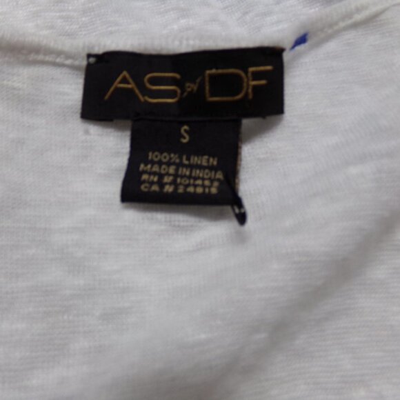 AS By DF White Linen Shirt - Picture 2 of 4